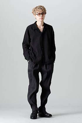NOUSAN：リバーシブルシャツ x シルクヘンプスパイラルパンツ スタイリング