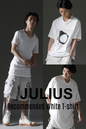 JULIUS 2022 SS White Collar T-Shirt Series