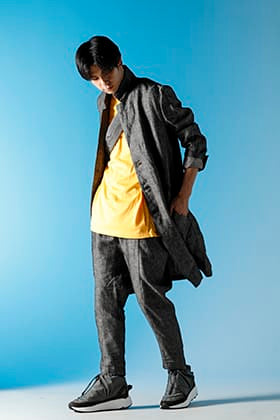 RIPVANWINKLE Heavy Linen Solid Coat Set-up Style
