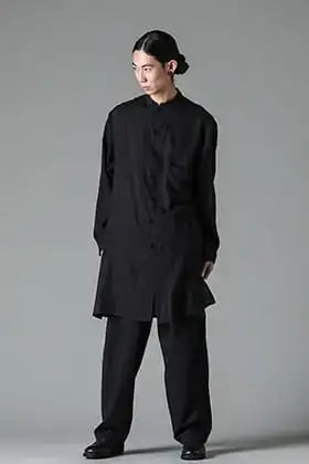 Yohji Yamamoto 2024SS Chinese shirt styling