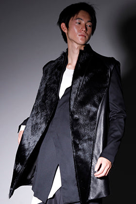 JULIUS 2022 -23 AW Cow Hair Vest Layered Style