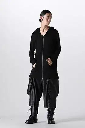 JULIUS 2024SS All Black Lightweight Hoodie Styling