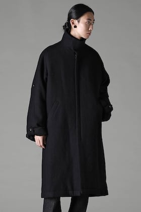 DEVOA 22-23AW ハイネックコート ウールミリング  スタイリング