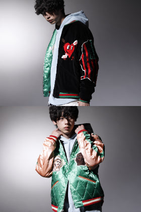 ©️SAINT M×××××× × DENIM TEARS リバーシブル スカジャン 秋冬スタリング