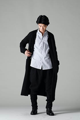 Forme d`expression 22-23AW：アルパカ ロングコート ミックス シャツ スタイル