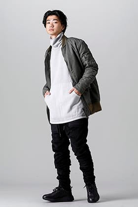 RIPVANWINKLE Boa Jersey pants MA-1 style