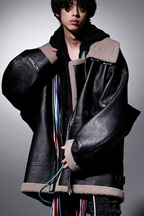 TAKAHIROMIYASHITATheSoloist. × PHENOMENON 2022-23AW フェイクムートンジャケット スタイリング
