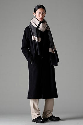 DEVOA 22-23AW ウールミリングコートスタイリング