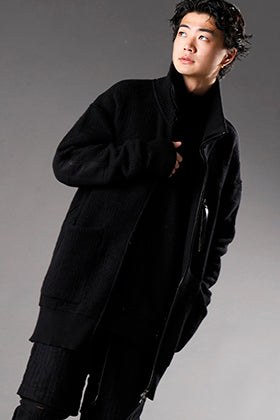 The Viridi-anne 22-23AW High Neck Knit Blouson Styling