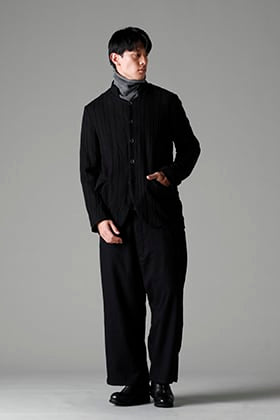 NOUSAN 22-23AW：プリーツドウールジャケット ブランドミックススタイル