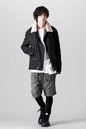 RIPVANWINKLE ライダースボア レギンスレイヤードスタイル