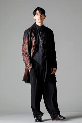 Yohji Yamamoto 23SS LOOK34 ジャケット and ベスト スタイル