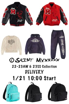 [销售预告] ©️SAINT M×××××× 2022-23AW系列 9th Drop&2023SS系列1st Drop 将于1/21 (周六) 上午10点(日本时间)开始销售!