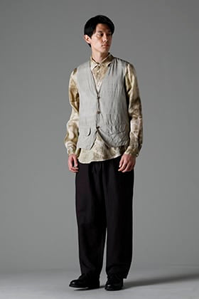 NOUSAN 23SS: 3B Gilet & Leaf Print Shirt Style