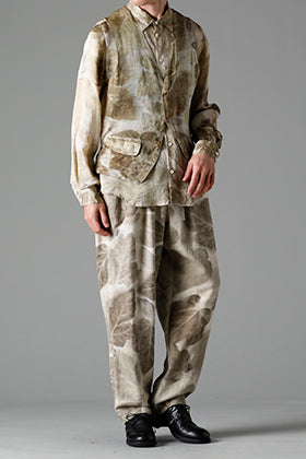 NOUSAN 23SS：Leaf Print Shirt Setup Style