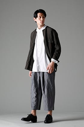 NOUSAN 23SS：Collarless Pocket Shirt Style