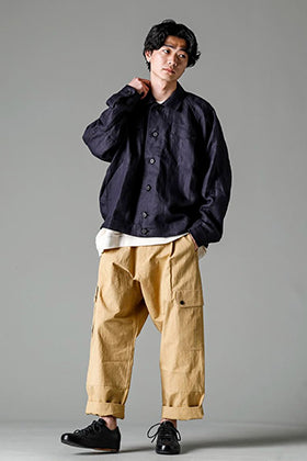 O projecct 23SS Linen Herringbone Denim Jacket Style