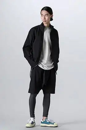 RIPVANWINKLE Line Track Jacket Shorts Layered Style