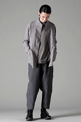 DEVOA 23SS Vintage blue linen shirt introduction.