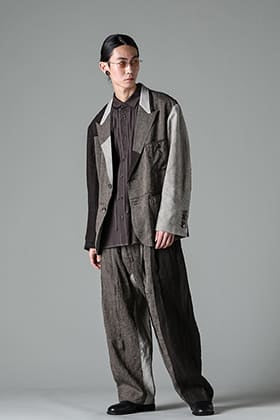 ZIGGY CHEN 23SS: Patchwork 2B Blazer Setup Style