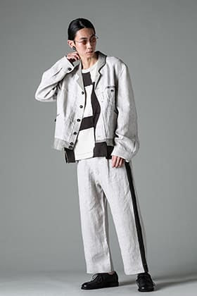 ZIGGY CHEN 2023SS: White Color Blouson Setup Style