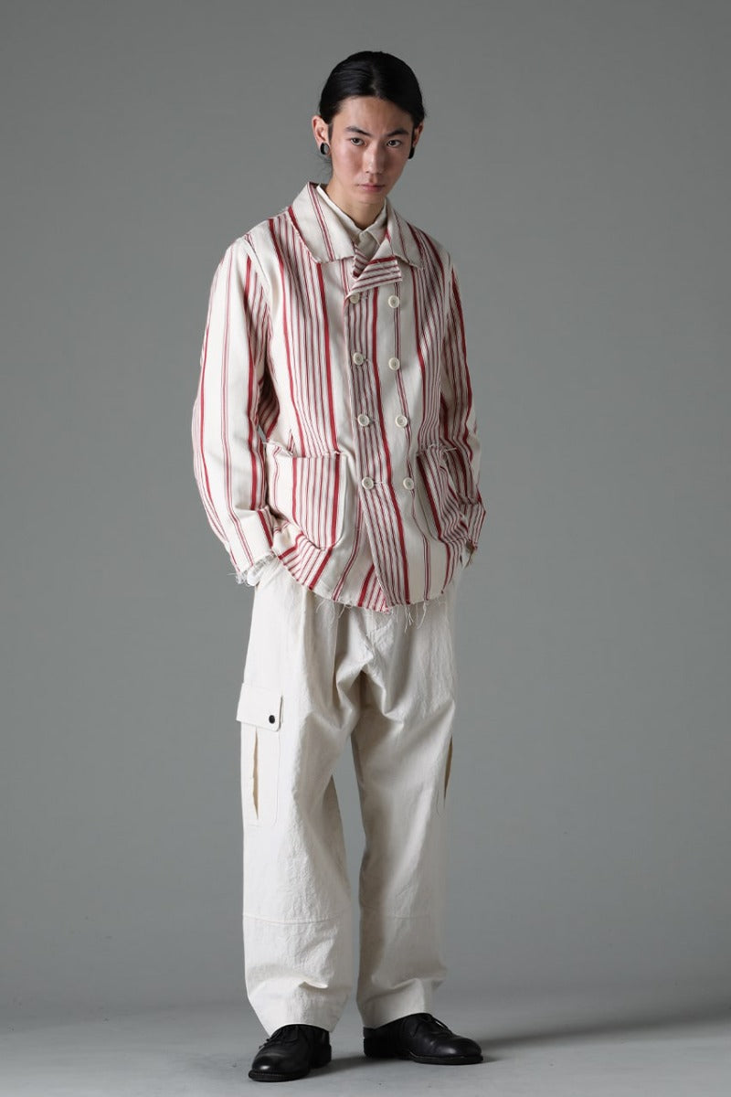 OLUBIYI THOMAS 23SS : Double Breasted Work Jacket Brand Mix Style