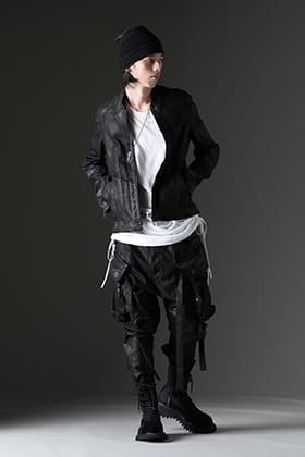 JULIUS 2023SS Black Color Military Detail Styling