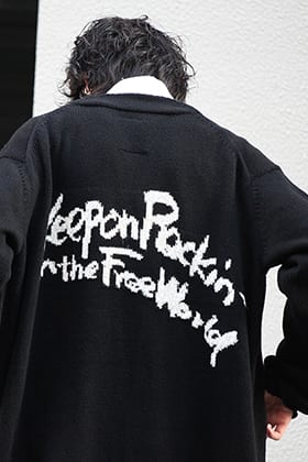 Yohji Yamamoto - ヨウジヤマモト Message Knit Cardigan Style