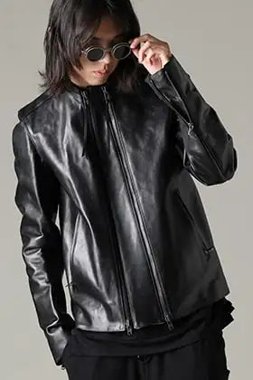 The Viridi-anne 2023-24AW Horse Leather Jacket Styling