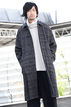 KAZUYUKI KUMAGAI "W/Ap/He Stretch Glen Check Soutien Collar Coat" Styling!!