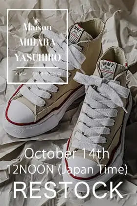 [Upcoming Release] Starting at 12 PM on October 14th, Maison MIHARAYASUHIRO's 'PETERSON' high-cut model will be available!