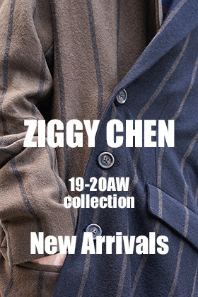 ZIGGY CHEN 19-20AW Asymmetric Stripe Coat New arrivals
