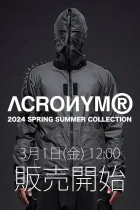 [Release Notice] ACRONYM 2024SS Collection will be available on March 1 (Fri.) at 12:00 noon JST!