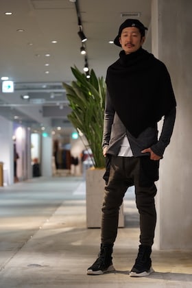 Brand Mix [ Black Poncho ] Styling!!!