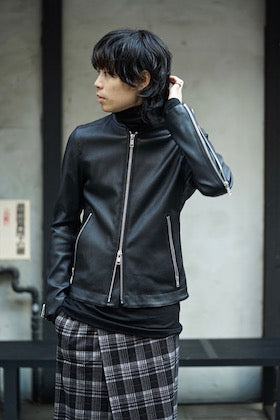 GalaabenD [ Bording Lamb Single Leather Jacket ]styling.