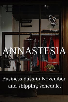 ANNASTESIA Notification of change of the business schedule in November and shipping of the online orders.