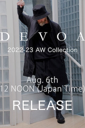 [Notice of arrival] DEVOA 22-23AW Collection August Arrival will be available from 12 noon on August 6th(Sat.).