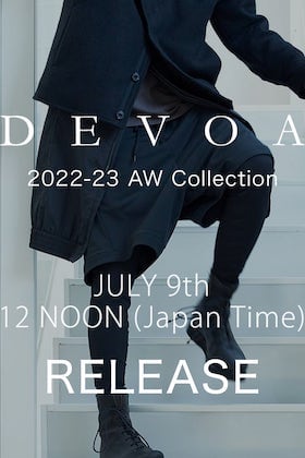 [Release notice] DEVOA 22-23AW will be available from 12 noon on Saturday, July 9th!