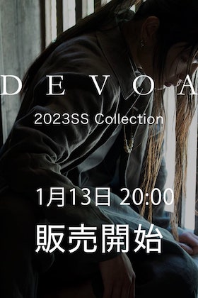[販売予告] DEVOA 23SS コレクションの新作を1/14(土) 正午12時から販売開始します。