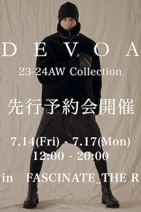 [イベント情報] DEVOA 23-24AW(秋冬)コレクション先行予約会開催 in FASCINATE_THE R