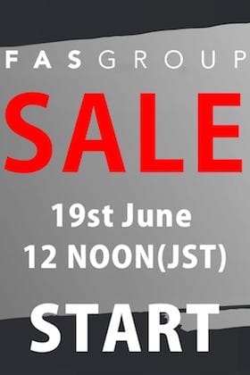 The sale will start at 12 noon on Saturday, June 19 on the online site and in stores!