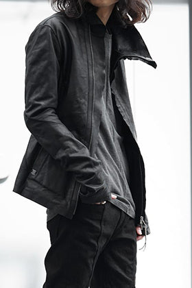 ISAAC SELLAM SS18 High Neck Leather Jacket Style