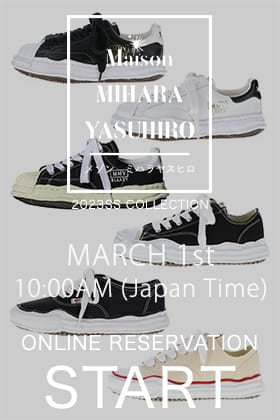 [Pre-order information] Online pre-orders for Maison MIHARAYASUHIRO original sole sneakers will start from March 1 (Wed.) 10AM Japan Time!