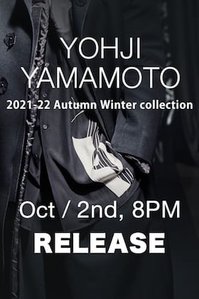 Yohji Yamamoto will be available from October 2nd at 8 PM!