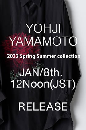 Yohji Yamamoto 22SS collection to go on sale from 12 noon on January 8th!
