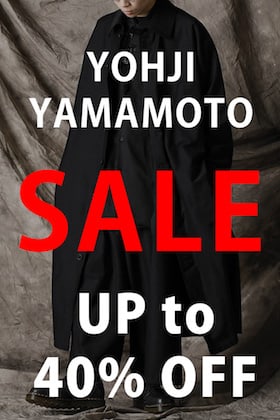 ただいまからオンラインサイトと店頭でヨウジヤマモトのセールがスタート！