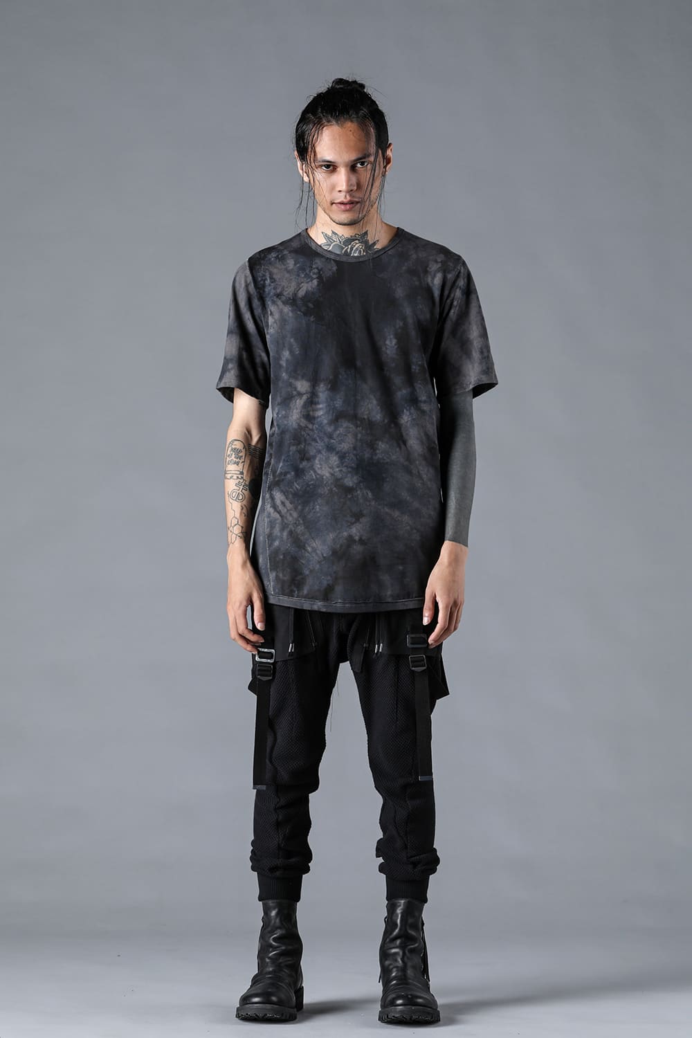 ムラ染め30/-ソフトコットンジャージーTシャツ