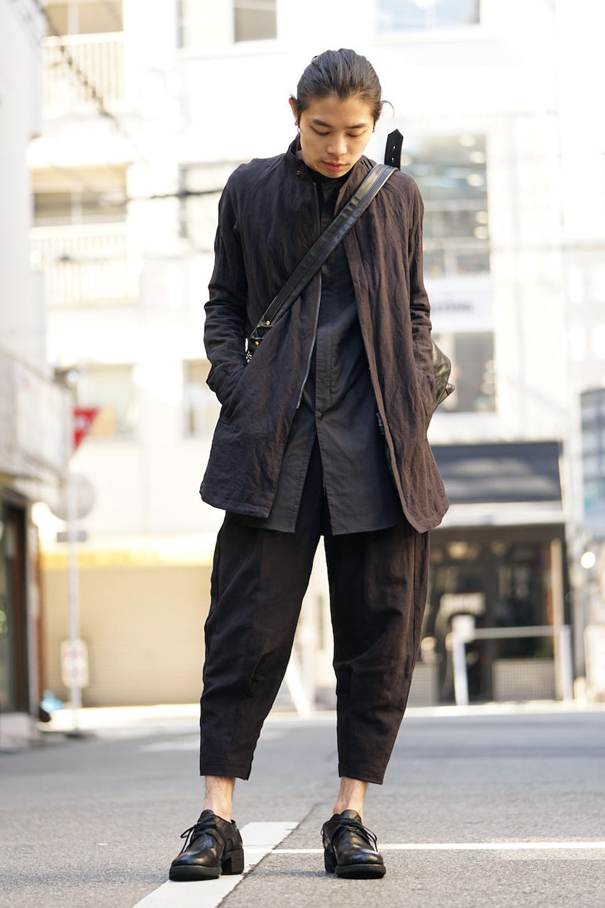 Jacket Cotton Linen Check Bordeaux