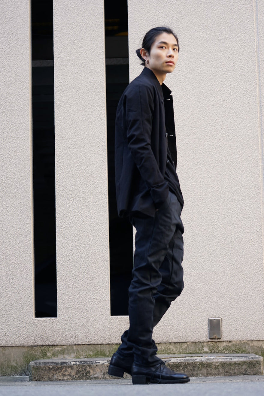 Jacket Cotton Linen Rip Stop Black