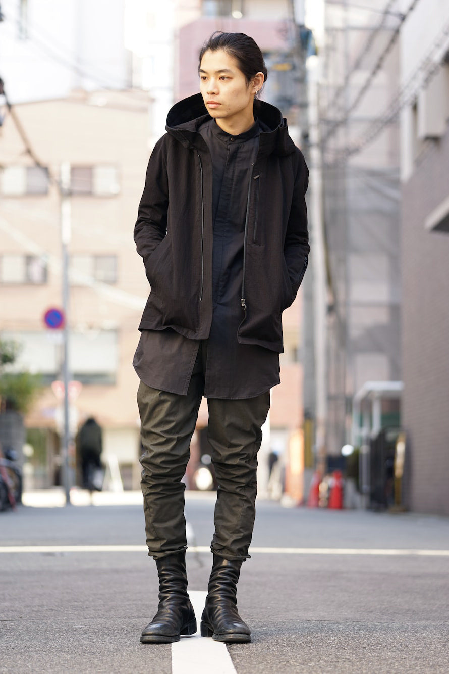 Jacket Cotton Linen Rip Stop Black